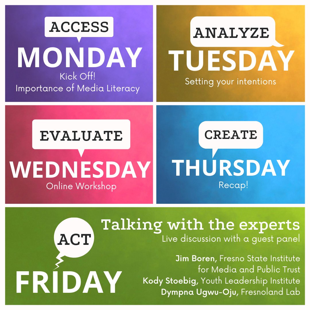 CMACTV's tweet image. Media literacy is defined as &quot;the ability to ACCESS, ANALYZE, EVALUATE, CREATE, and ACT using all forms of communication&quot; (NAMLE). Each day this week we will break down and explore this definition. Stay with us! #communitymedia #shareyourstories #medialiteracyweek #MediaLitWk