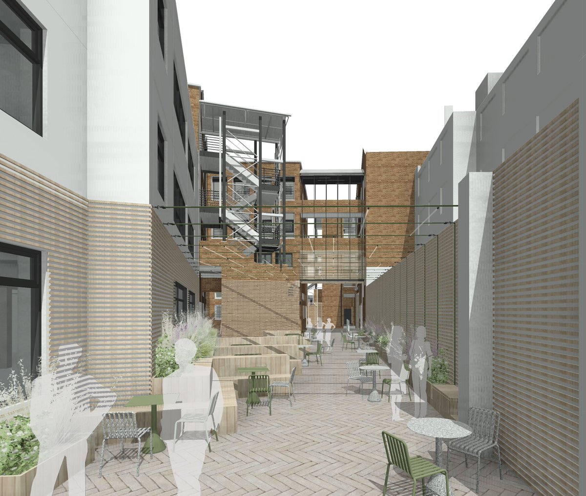 HUT have been working on the refurbishment and rebrand of an office campus in Bermondsey. The design sees a new, vibrant communal courtyard space and a public undercroft space using materials which draw on the site's long history as a haulage depot.