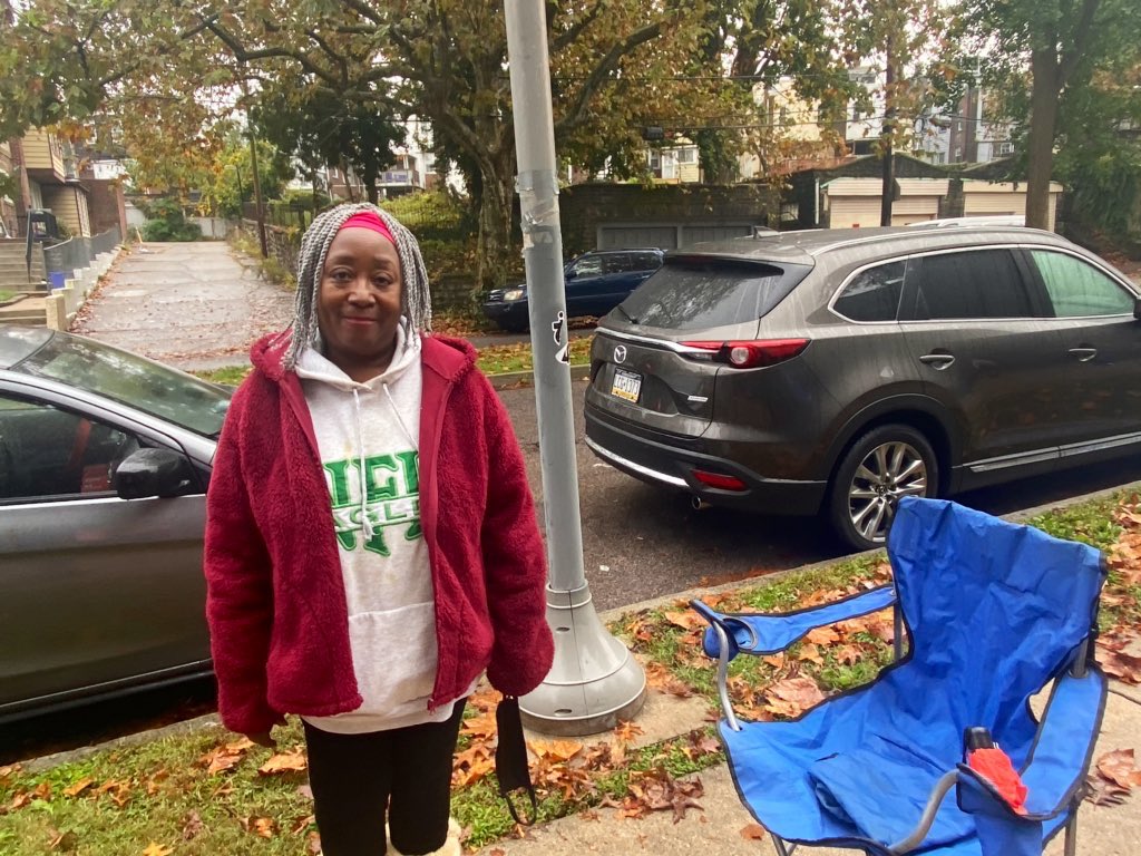 Just ran into Marlene Mills-Richardson, whom I first met this morning at 11 a.m. She was walking out from casting her ballot, three hours later. Her eyes were welled with tears as she saw the long line. "This is great," she said. "People really care."