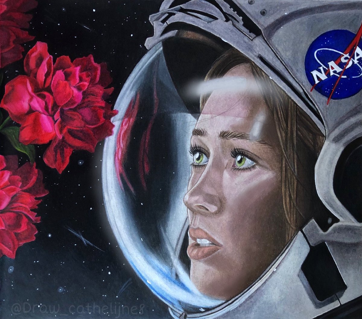 Sangabrielle69's tweet photo. @DebnamCarey I always think this fanart of you by @Draw_cathelijne is just so perfect! ✨✨✨💐👩🏻‍🚀 https://t.co/Mlrnzz02CU