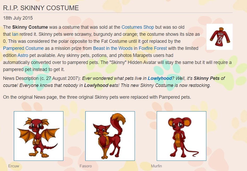 tw  #racism  #poverty  #hunger  #anorexia  #eatingdisordermarapets used to have a "skinny costume" that turned pets brown with their bones and ribcages showing. (uhhh???)