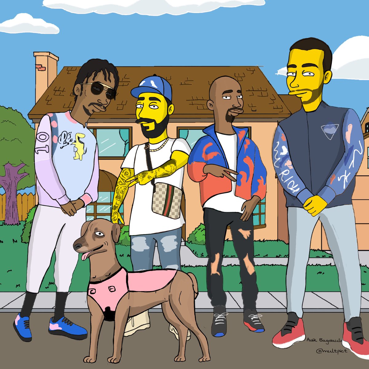 Jeff_Kush's tweet photo. My whole squad gonna be on @TheSimpsons 🔥🔥🔥🔥😂 https://t.co/O6dkKC6WwX