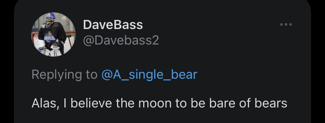 Alas, I believe the moon to be bare of bears.