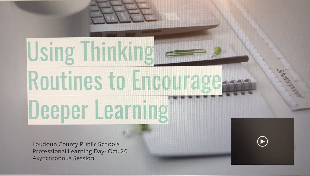 MrsTopness's tweet photo. Thank you @MrsWhitney_lcps! Your presentation on using thinking routines to encourage deeper learning was amazing! Tons of resources and spots to explore and reflect. @LCPS_Mercer https://t.co/hmKhaIvd9u