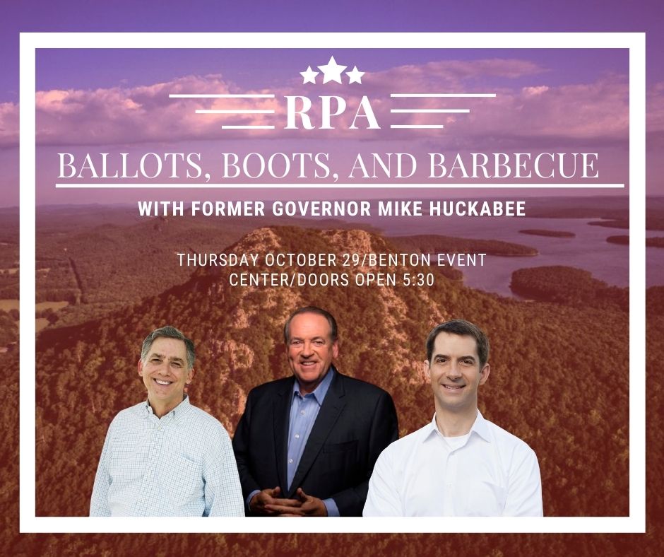 TomCottonAR's tweet photo. Looking forward to joining @ElectFrench and @GovMikeHuckabee this Thursday at the Benton Event Center. 

#ARPX https://t.co/iKb7cqPMpo