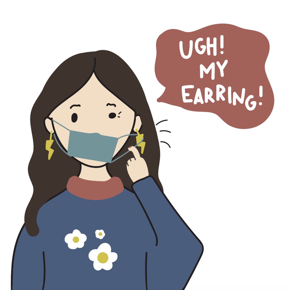 wkutalisman's tweet image. Let's face it (no pun intended), wearing a mask can be a struggle. 🎨: @allymeff_ #WKU #WKUTalisman #WearAMask