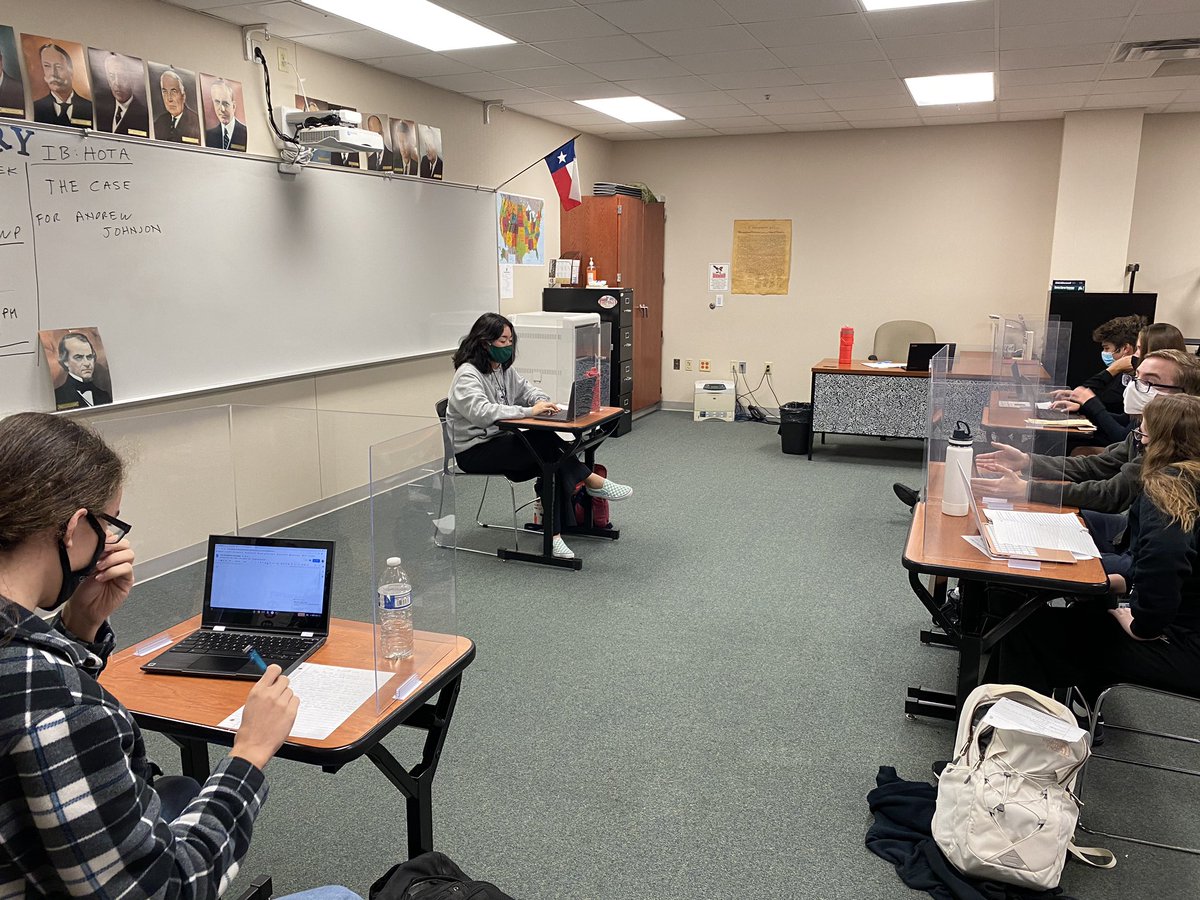 PHarris_rhhs's tweet photo. Itโs that time of year again. IB juniors holding the impeachment trial of Andrew Johnson. #RHHSIB https://t.co/BWEZegkUtw