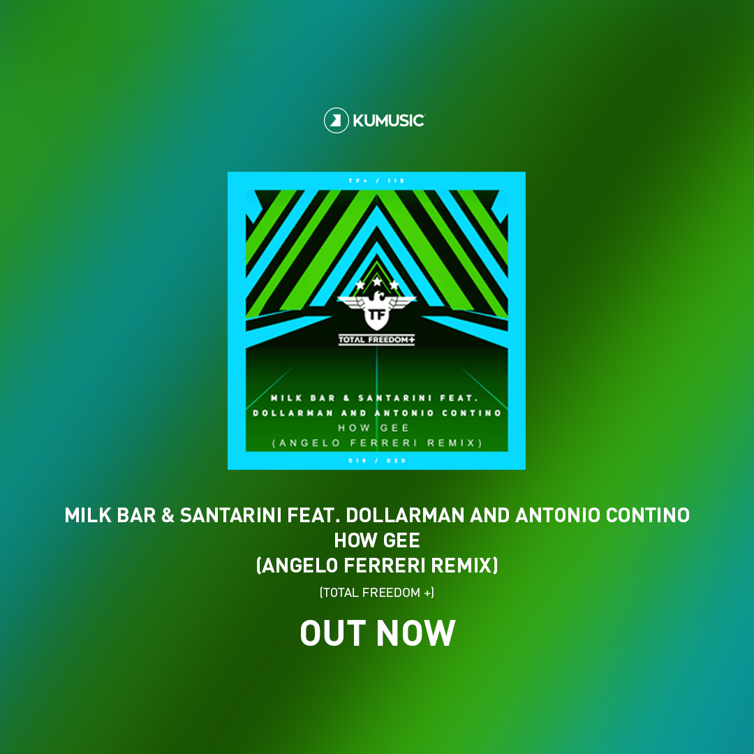 🕺 IT'S TIME FOR THE REMIX !!!
<a href="/milkbardj/">Milk Bar</a> &amp; Santarini ft. <a href="/DOLLARMANMUSIC1/">DOLLARMANMUSIC</a> and Antonio Contino
"How Gee" <a href="/AngeloFerreri1/">Angelo Ferreri</a> Remix
is finally OUT NOW!!

<a href="/beatport/">Beatport</a> 👉 bit.ly/2TtjJdw
<a href="/Spotify/">Spotify</a> 👉 spoti.fi/2TqRBrB

#Santarini #HowGee #Remix @totalfreedomrec  <a href="/Kumusic_News/">Kumusic Pr&Adv</a>