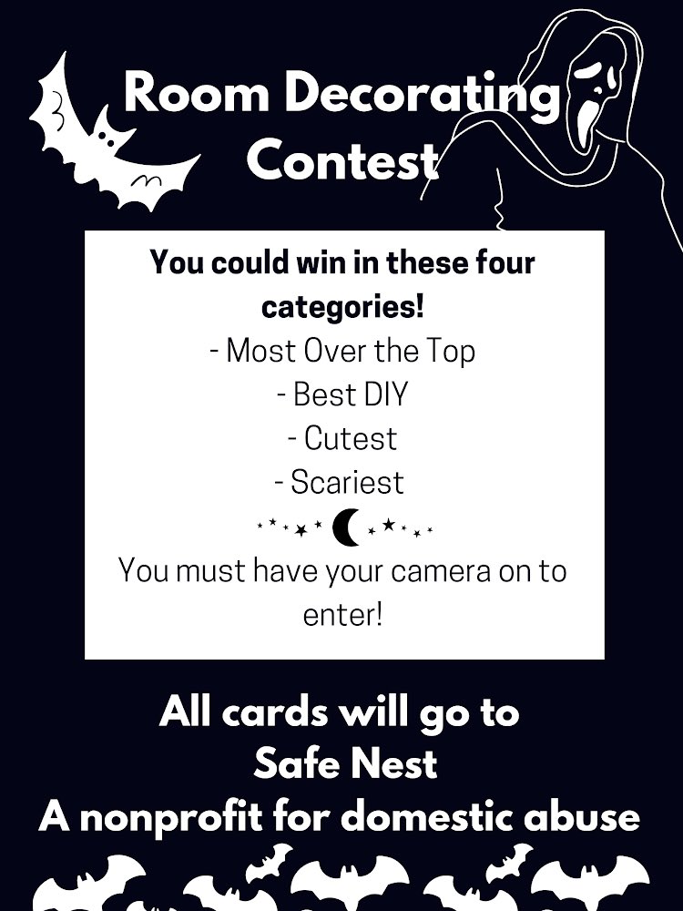 Be sure to participate in our Room Decorating Contest! Don’t want to miss out ;)