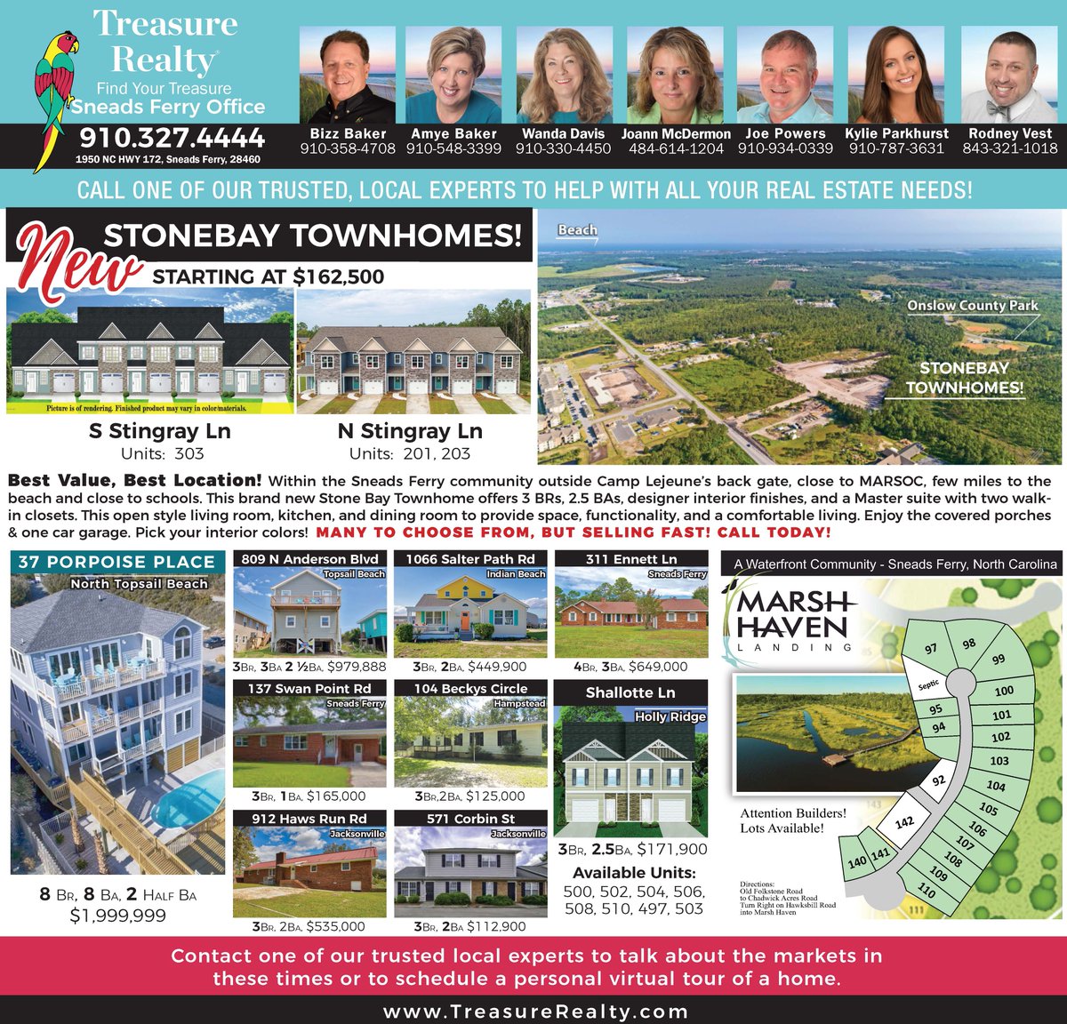 TreasureSales's tweet image. Coming to you from your #TrustedLocalExperts of #TreasureRealty in #SneadsFerry!

Call today!
☎️ 910.327.4444 ☎️