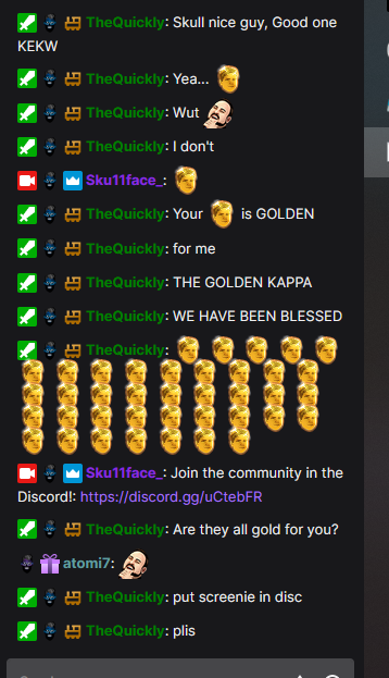 QuicklyV2's tweet photo. @streamschemes Uhm double Golden Kappa for me and the streamer https://t.co/NvHHpCOgdz