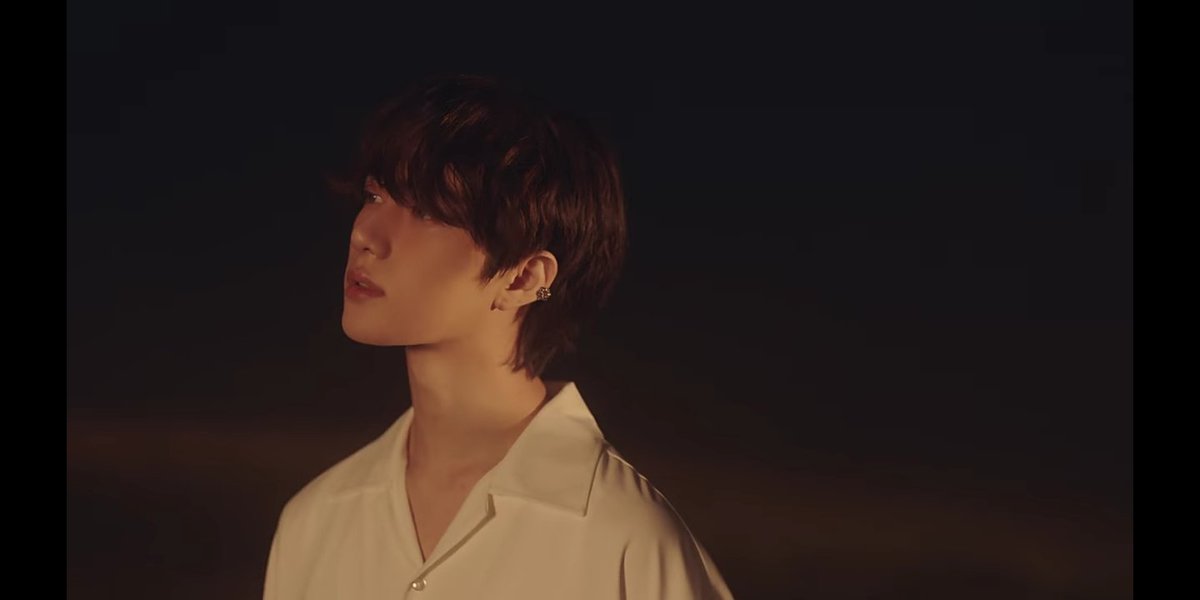 As the video starts with Beomgyu being the only one awake. During the ending scenes he is the only one standing alone looking at the carousel blue hour ending, and by the sadness in his expression, it seems as though he knows what's to come. **