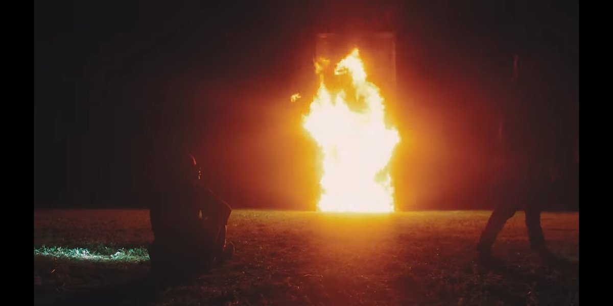 At the end of the MV we see everyone leave and only Taehyun is remaining, infront of the fire, while he spots the now 'ruined' keychain. Which I feel might be related to Taehyun being taken over to the "'other side" or give into the darkness..
