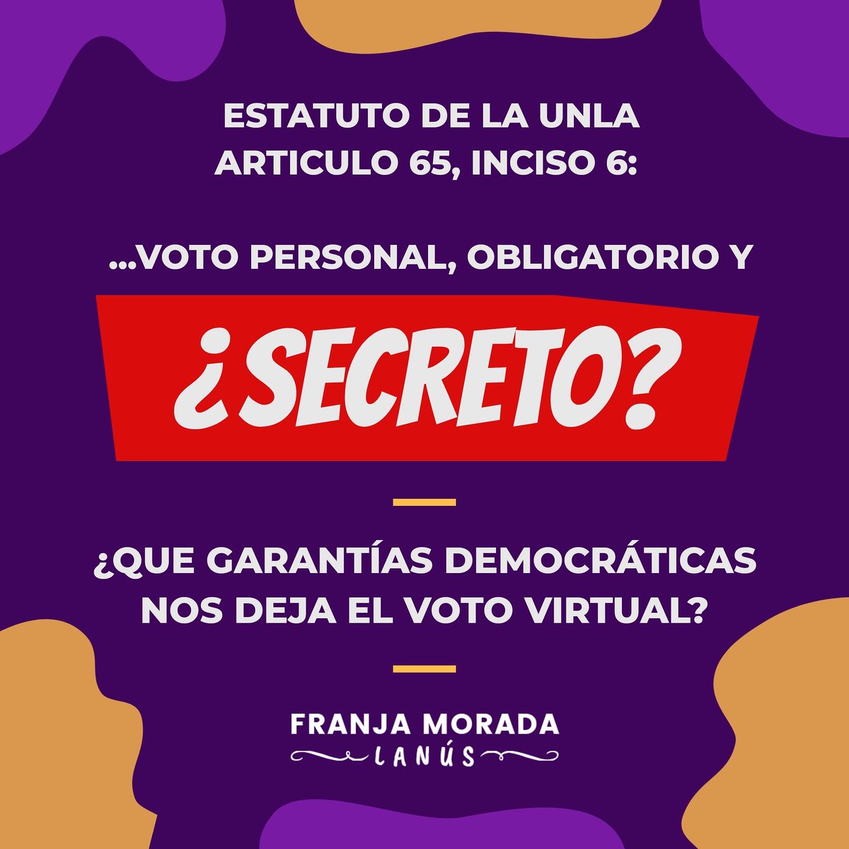 FranjaUnla's tweet photo. VOTO PERSONAL, OBLIGATORIO Y ¿SECRETO?

¿Qué garantías nos deja el voto virtual?

👇

https://t.co/H42CTET77H https://t.co/ffdhhP22n2