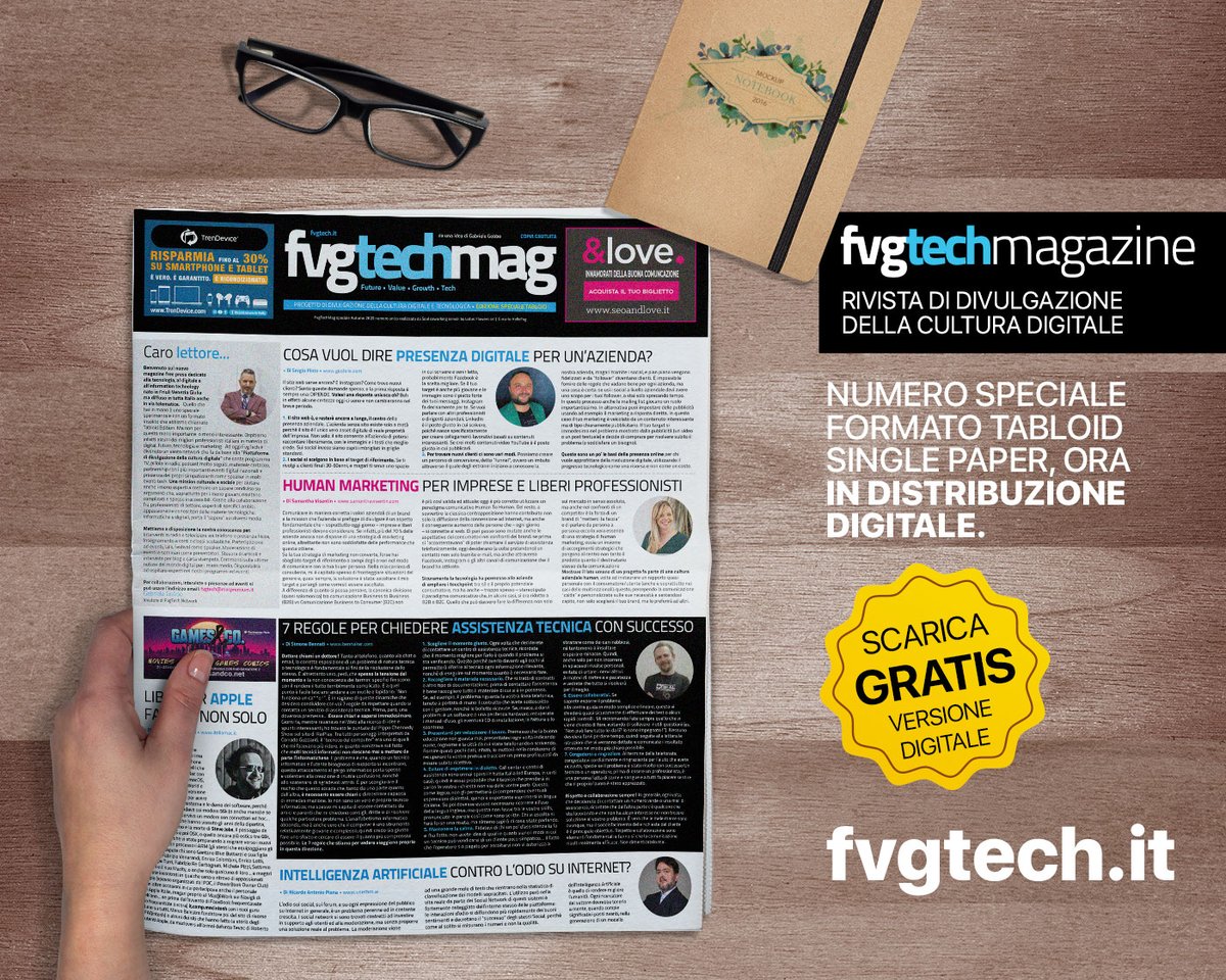 bennaker's tweet photo. È digitale, gratuito e non contiene polifosfati aggiunti.
Sto parlando del 2° numero di #FvgTechMag, il free magazine dedicato al mondo del #Digital e della #Comunicazione curato da @gabrielegobbo, "papà" di @FvgTech.
Ci sono anche io! ❤️
Download ➡️ https://t.co/386rdK6rdQ https://t.co/ngE1VD4ocP