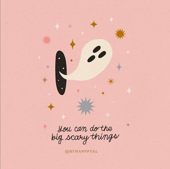 A Monday reminder that's both spooky AND uplifting, courtesy of super-talented graphic designer <a href="/byhapppyal/">allison ★</a>. #designinspiration #inspired