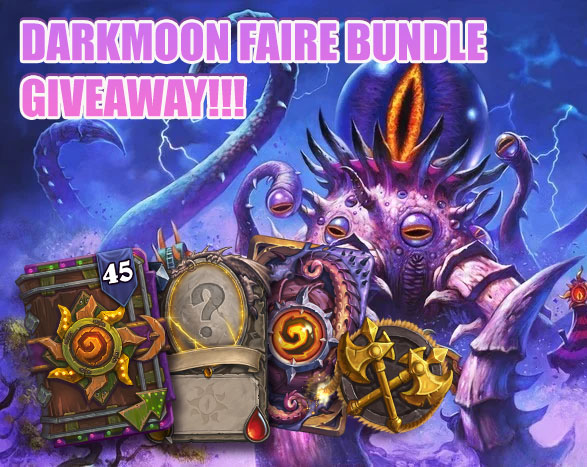 RavenCasts's tweet image. Come one come all to a Madness at the Darkmoon Faire Bundle giveaway (courtesy of me)

This includes  -
  - 45 packs and a card back 
  - A random Legendary card from MADF
  - Early access to Duels

All you have to do is...
🙂 Follow
❤️ Like
↩️ Retweet

Draw will be 29/10