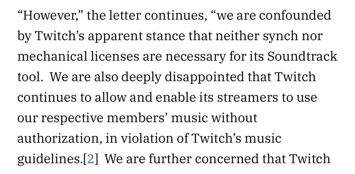 This bit from the letter suggests that it could be that while the smaller labels involved in the Soundtrack tool are happy without mechanical/sync rights, the industry as a whole sees it as a worrying precedent