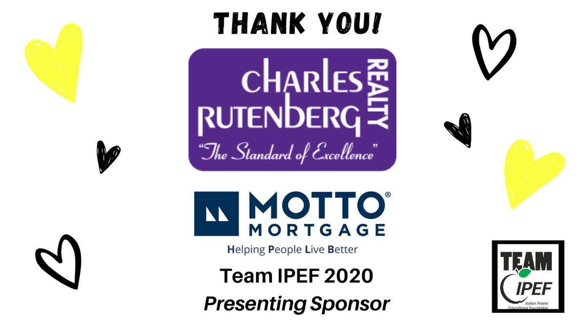 ipef204's tweet photo. Thank you to our Team IPEF 2020 Presenting Sponsor, Charles Rutenberg Realty and Motto Mortgage. We appreciate your generous support of our District 204 students. #goteamipef #community #hplb 💛💜💙@CRRIllinois @mottohplb @ipsd204 @ATalley204 @k12cto @RunNaperville https://t.co/jeVFhvqt7s