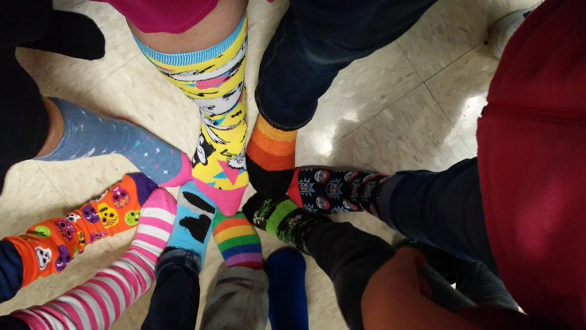 dramaact1's tweet photo. It's silly sock day, and we have giggled all morning!#BuzzWorthy @howellprincipal https://t.co/gQeQ7afhm5