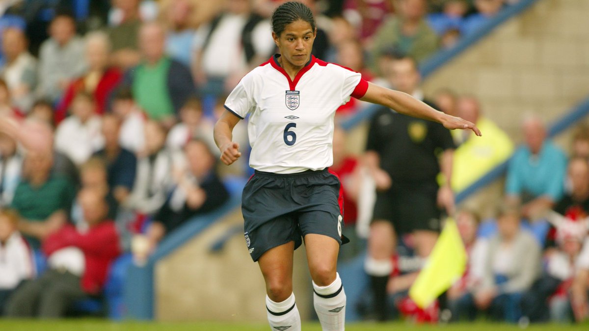 At the age of 18, after only one senior training camp, Phillip was selected as part of the 1995  @FIFAWWC squad. She made her full debut in 1996, in a 2-0 win over Croatia in Osijek.