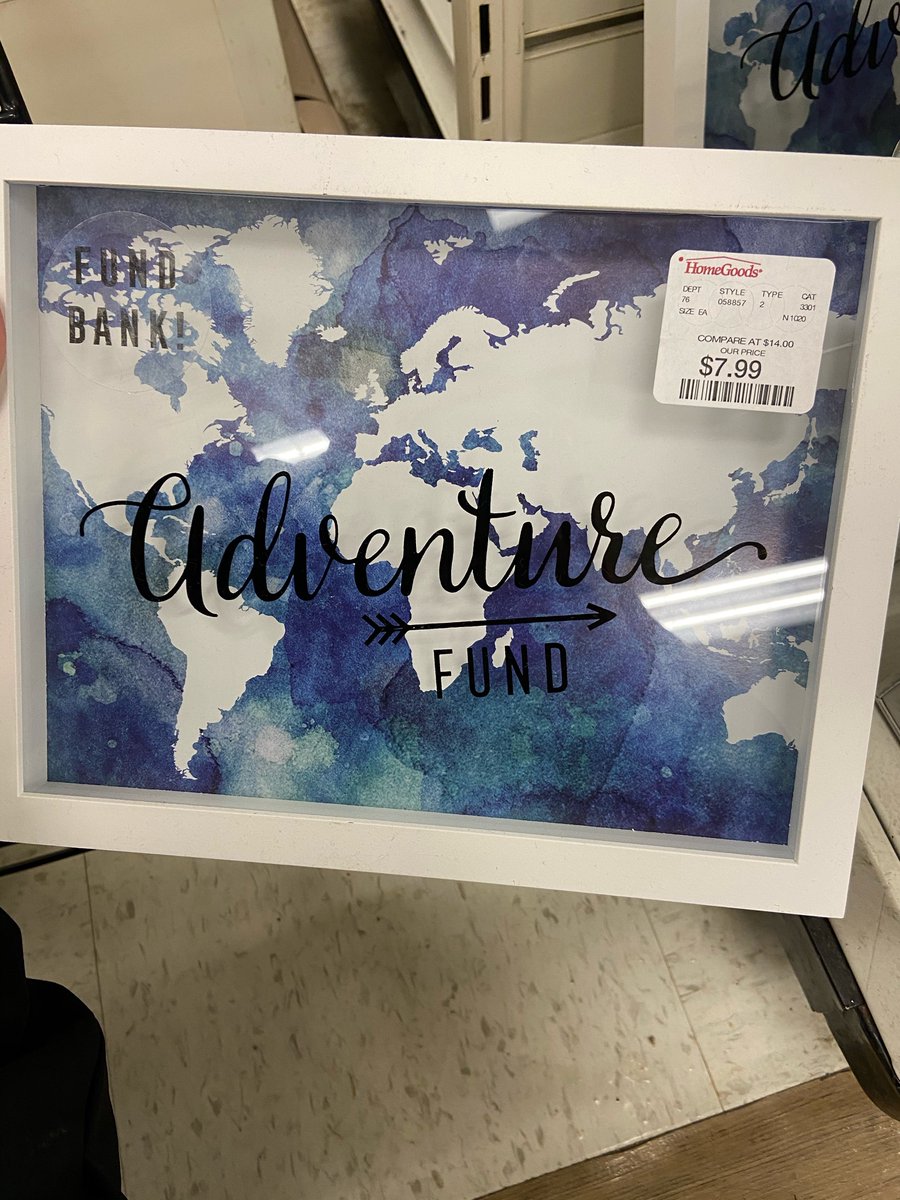kcmmp13's tweet photo. Saw this today at Marshallβs and was really tempted to get it. #adventurefund #travellover https://t.co/t1yL6rJX5C