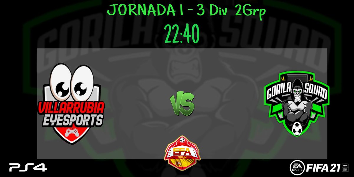 🟢🟢⚫⚫ PARTIDO OFICIAL⚫⚫🟢🟢

HOY NOS ESTRENAMOS EN <a href="/EfaEspana/">🇪🇸EFA ESPAÑA🇪🇸</a> contra <a href="/VEyesports/">VillarrubiaEyesports</a> . Esperemos que sea un bonito partido y que gane el mejor. 
Suerte chicos

<a href="/_chocolate3000/">AYUDAS FIFA CHOCO3K🐦</a> <a href="/Ayudas_clubes/">Ayudas Clubes</a> <a href="/AyudasPro/">Ayudas Clubes Pro</a>