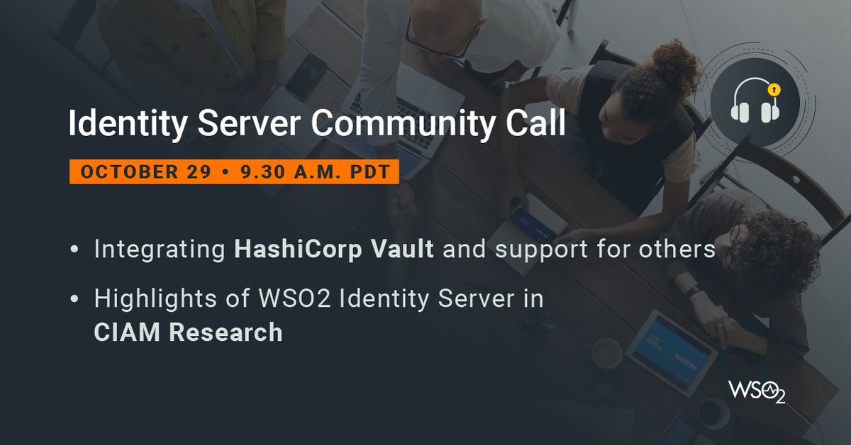 wso2's tweet photo. Our IAM Community Call is happening this week! We'll be covering the highlights of #WSO2IS in #CIAM Research, and more! 
ℹ️ ➡️  https://t.co/mrKeuSseoe
@wso2iscommunity https://t.co/0ep8qziDJZ