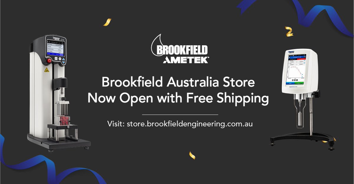 Brookfield_AZ's tweet photo. Our Australia store is now open with free shipping. Shop online and pay in AUD at https://t.co/ytvVbNLaU0
Brookfield has been the world standard in viscosity measurement for over 85 years. 

#freeshipping #Brookfield https://t.co/amT9HfxKv9