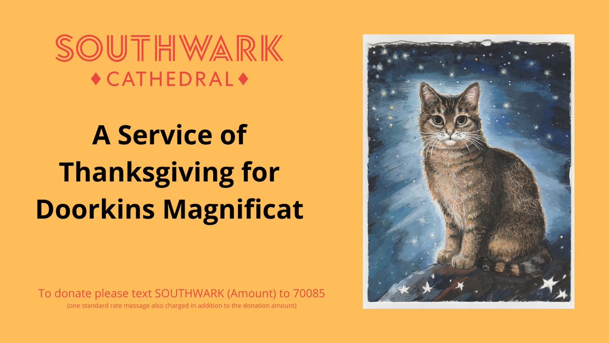 On Wednesday 28 October you can share in the thanksgiving service for <a href="/DoorkinsM/">Doorkins Magnificat</a> It begins at 2pm and can be found on Facebook and YouTube and via cathedral.southwark.anglican.org/worship-and-mu…