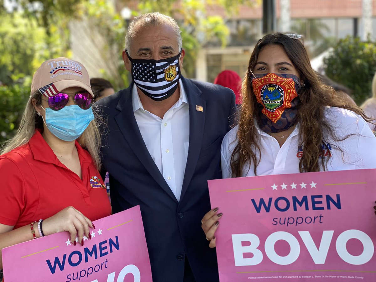 GOPFIU's tweet photo. FIU Students are voting Bovo for Mayor because we know he’s going to move Miami-Dade County forward! Mark Number #80 on your ballot @SteveBovo https://t.co/iqBclvCApi