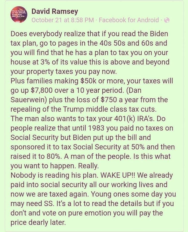 Dave Ramsey unleashes Joe Bidenโs tax plan in detail. Media is mute. He and Kamala are going to destroy America. Safe this and get the info out. This should scare even Democrats. https://t.co/kKQ3XUoTyl