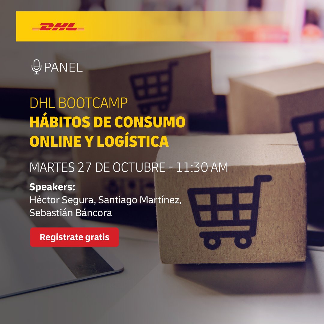 areatres's tweet photo. ¡Sumate al #DHLBootcamp! Conocé desde las fuentes los comportamientos de consumo online, en las distintas audiencias y mercados, y cómo esto repercute en tu estrategia de e-commerce.

Registrate en: https://t.co/AJLIbYrI5g https://t.co/68AfuqN91S