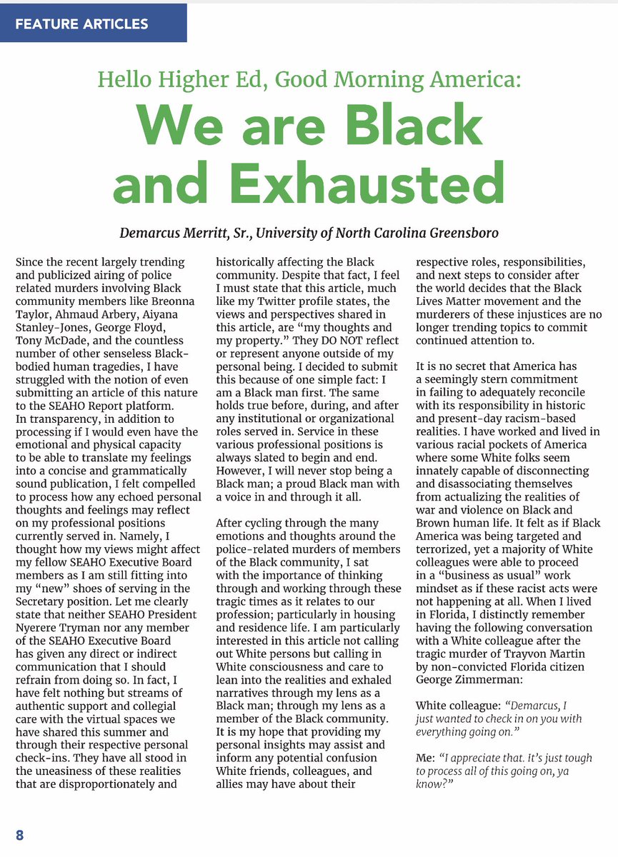 DM_UrFuturePrez's tweet photo. π¨NEW #SEAHOReport π¨
Blessed to have my research and scholarship published! ππΎβπΎπ― βπΎ π
#JusticeForBre #TheDMSE #HelloHigherEd #GoodMorningAmerica #Black #Exhausted #PUBLISHED #DiversityDoctor #SAPro #GlobalChangeAgent #StatusQuoShifter #Vote #seahoallyear @seahoconnect https://t.co/WRqje3fdwi