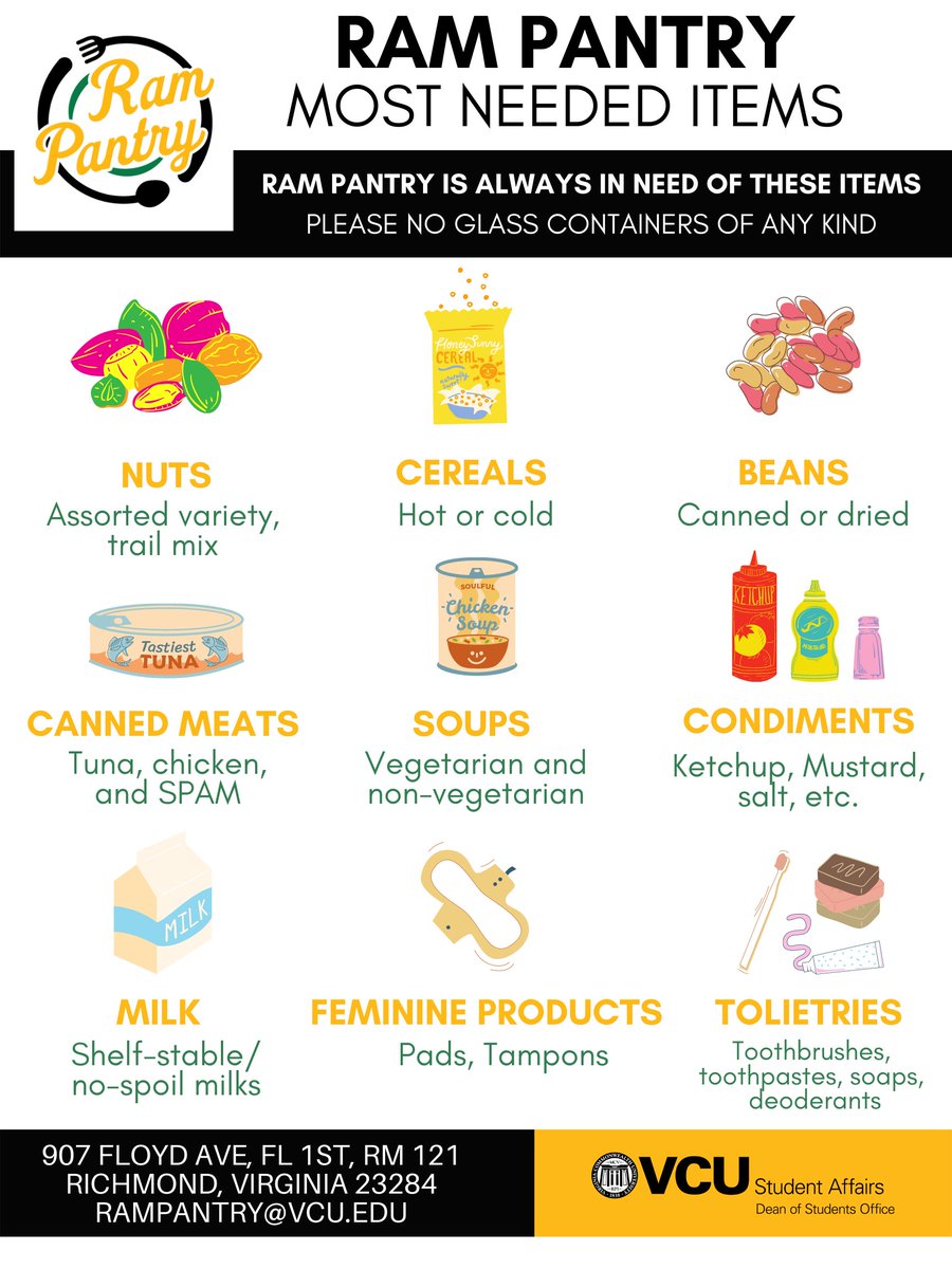 Hello all! We've updated our most needed donations list! Check it out! (Please hold off on the peanut butter, green beans and corn. We have SO much already!)