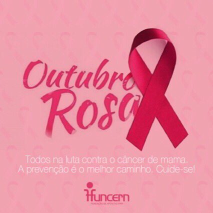 funcern's tweet photo. O Outubro Rosa é uma campanha de alerta sobre a importância da prevenção e diagnóstico do câncer de mama. A FUNCERN apoia essa causa. A prevenção é o melhor caminho.
#Funcern #OutubroRosa https://t.co/8cesxw1nFQ