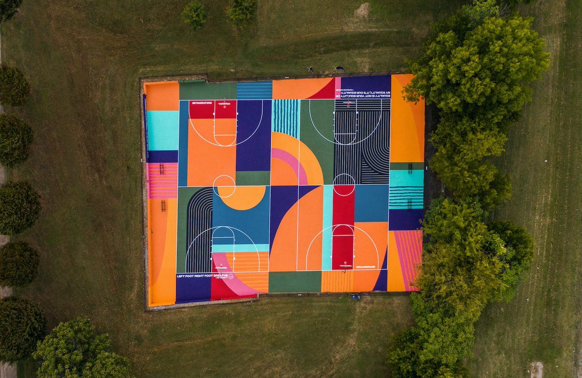 madewithNRG's tweet photo. Adding some color to your Monday feed! 

Located in Knoxville’s historic Cal Johnson Park is our newest #2KFoundations court in partnership with @Candace_Parker designed by Erin Miller Wray. #madewithnrg #purposefulexperiences https://t.co/EpwX1Kk0U8