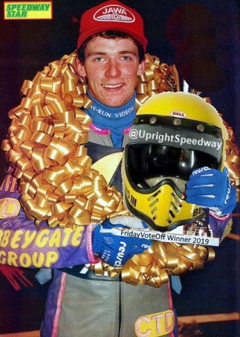 UprightSpeedway's tweet image. Can't wait for this one 👌 Could you ask him if his greatest ever achievement was winning the Upright Speedway #FridayVoteOff Grand Final on Christmas Eve last year please Lee 🤔😜