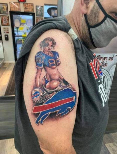 Buffalo bills tattoo work done by madmichaeld  Buffalo tattoo Tattoos  Animal tattoos