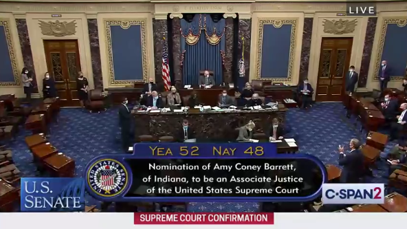 BREAKING: The US Senate has confirmed Amy Coney Barrett's nomination to the Supreme Court. 

We understand this is disappointing and scary for many. But we will never stop fighting for healthcare, reproductive rights and #LGBTQ+ civil rights. 

#OurCourt #WeDissent
