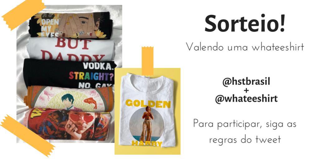 hstbrasil's tweet image. ✨ SORTEIO SEMANA #GOLDEN ✨

Quer ganhar uma camiseta da @whateeshirt? 

• Siga @hstbrasil e @whateeshirt aqui no Twitter;
• Curta o tweet;
• Dê RT no tweet; 
• Comente marcando 2 amigos. 

Resultado: 30 de outubro.