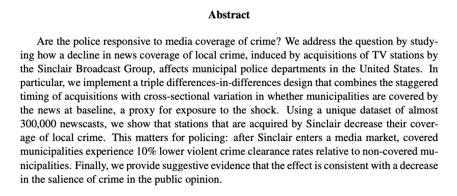 Arianna OrnaghiJMP: "Who Watches the Watchmen? Local News and Police Behavior in the United States"Website:  https://www.ariannaornaghi.com/ 