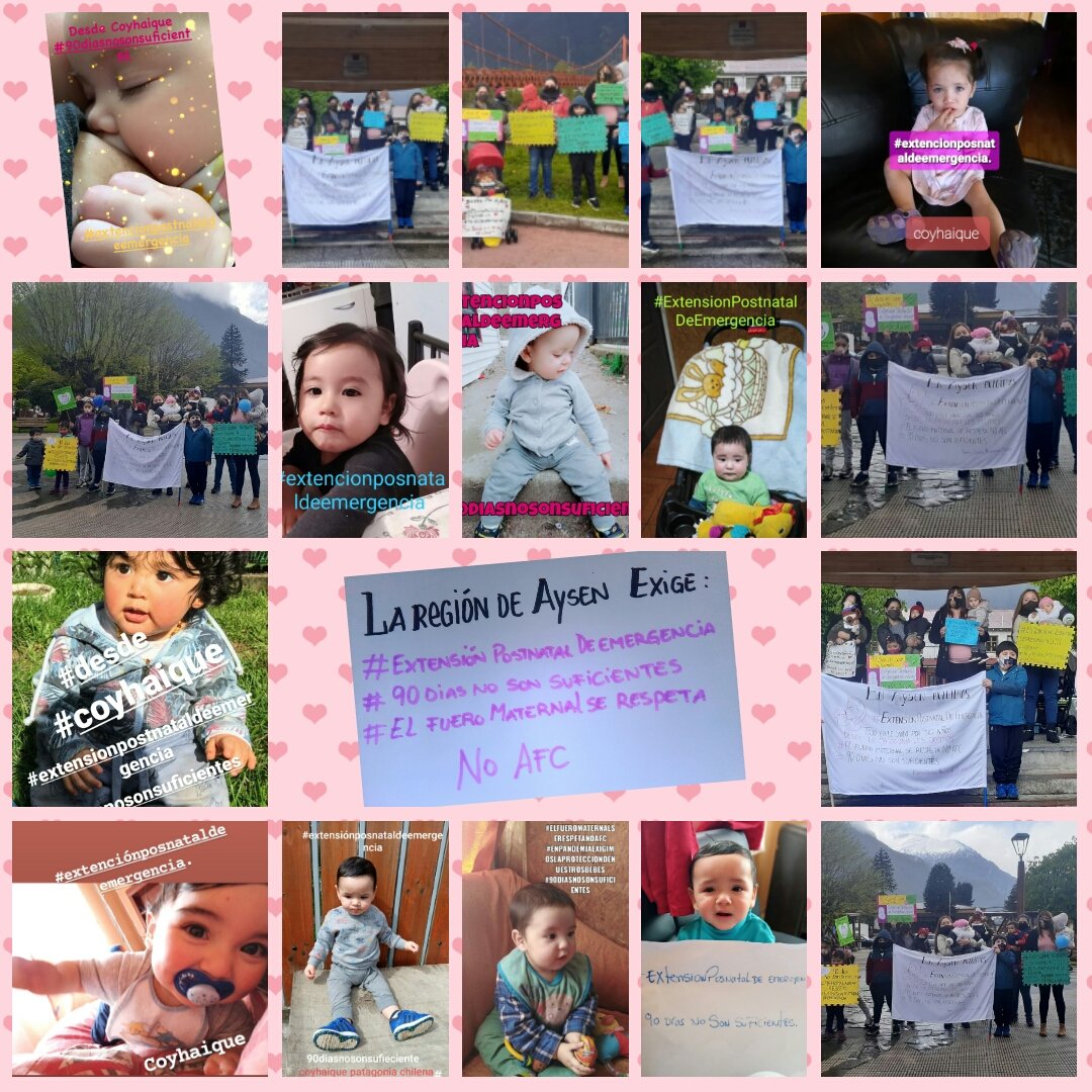 Postnataldeeme1's tweet photo. Chile se manifiesta  de diferentes Regiones las mamás exigen la #ExtensionPostnatalDeEmergencia,  necesitamos seguir al cuidado de nuestros bebes,no tenemos quien los cuide de manera SEGURA @sebastianpinera @_adrianamunoz @MarceSabat @carolinagoic @jplchile @defensorianinez @TVN https://t.co/3cBCP476gC