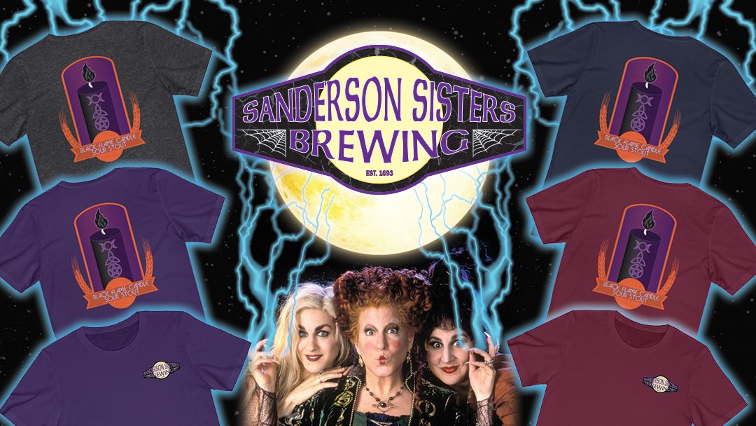 RetroRys's tweet photo. Winifred, Sarah, and Mary are back but the witches are expanding their “craft” by “brewing” up a different kind of potion! A new design in a future series of shirts!
Link to buy in the description!
#HocusPocus #sandersonsisters #halloween #RetroRys #90sMovies #90s #Disney https://t.co/3BeaG829Gi