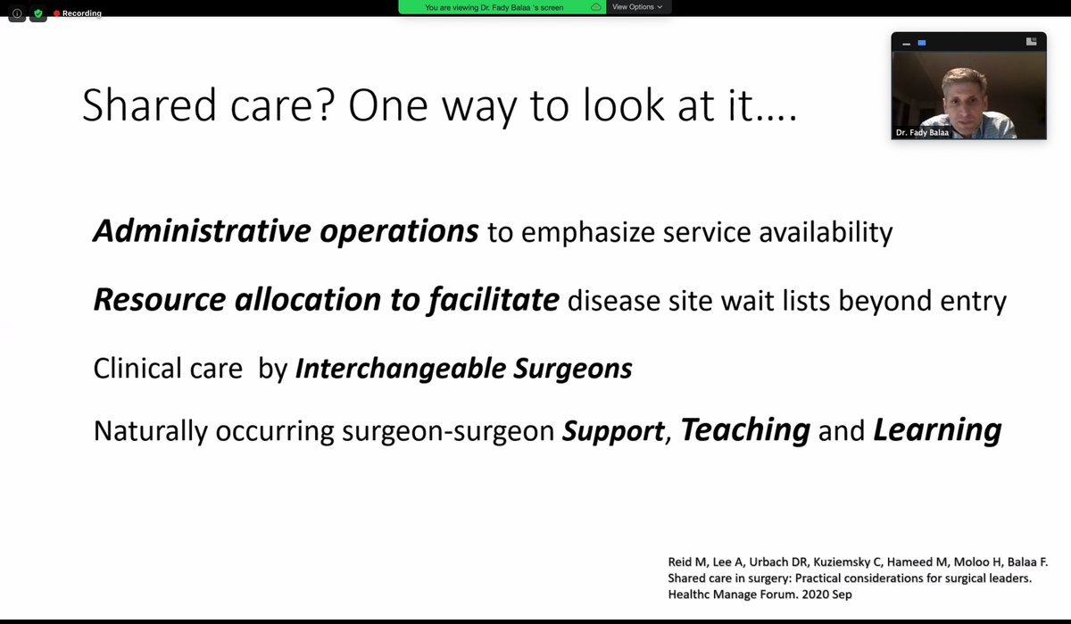 HalletJulie's tweet photo. Shared-care in surgery - many options & combinations➡️resilient systems➡️⤴️care&⤴️surgeon lives/wellbeing
Thoughtful take on this model by @FBalaa1 at @CAGS_ACCG #MeetWeek
Who has shared-care practices? what components shared? @me4_so @hpb_so #some4surgery #SoMe4HPB #MedTwitter https://t.co/f9A7MnSCdH