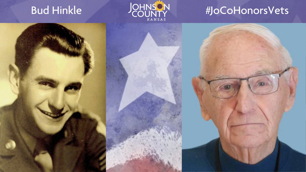 Meet Bud Hinkle who resides in Overland Park ( @opcares). He is a World War II veteran who served in the  @USArmy. Visit his profile to learn about a highlight of an experience or memory from WWII:  https://www.jocogov.org/dept/county-managers-office/blog/bud-hinkle  #JoCoHonorsVets 