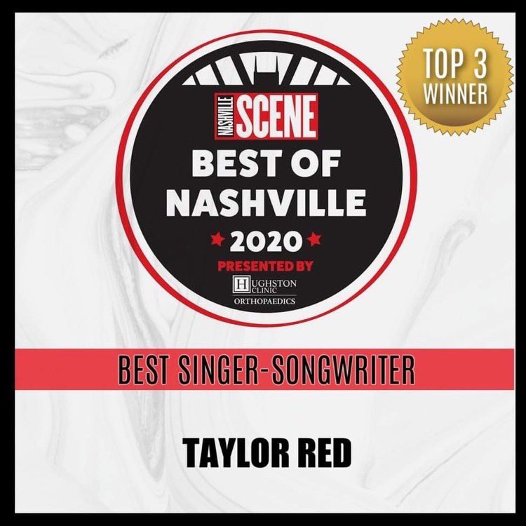 TaylorRed_Music's tweet photo. 🥳Thanks for voting us 2nd place in @NashvilleScene for the “Best Singer-Songwriter” Category! So honored!!! 🙌 Congrats to the other winners as well Kate Vogel and Michael David Hall!!!! https://t.co/jFLGl4jDj5