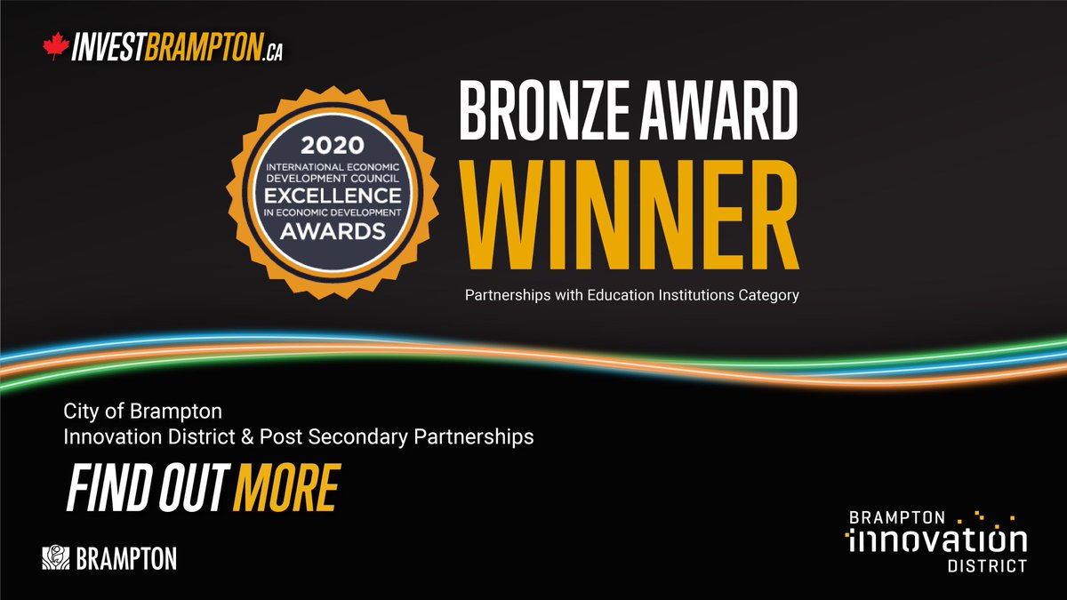 Just released | City of Brampton’s partnerships in Innovation District earn Excellence in Economic Development Award. Read more: ow.ly/drVK50C3dyq