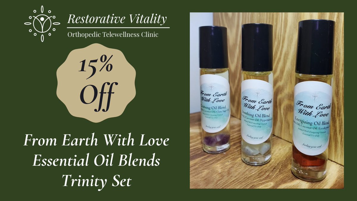 VitalityRestore's tweet photo. Head over to our website &amp; use the promo code FEWL to receive 15% off the Trinity Set of our From Earth With Love collection.

The Trinity Set includes a Soothing Oil Blend, an Energizing Oil Blend &amp; a Cleansing Oil Blend.

#EssentialOils #Aromatherapy #Wellness #Holistic #Health https://t.co/nRMva5QKI5