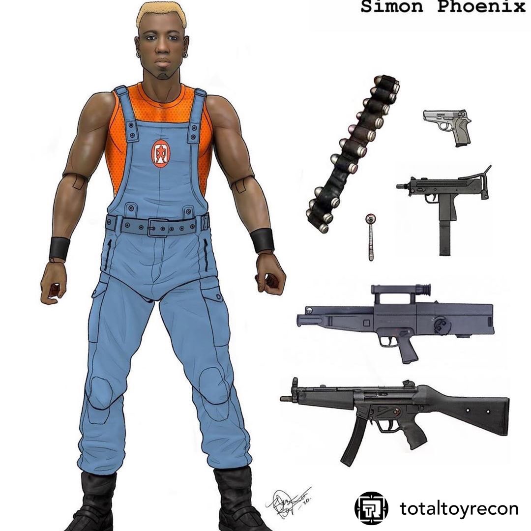 toysthatmadeus's tweet photo. #Repost @totaltoyrecon 
Not sure how I missed these #demolitionman @NECA_TOYS style figures from @BlainerThings but I need these in my life. The best part are the accessories. Do you know how to use the #3seashells? https://t.co/3hOY9GRt5k